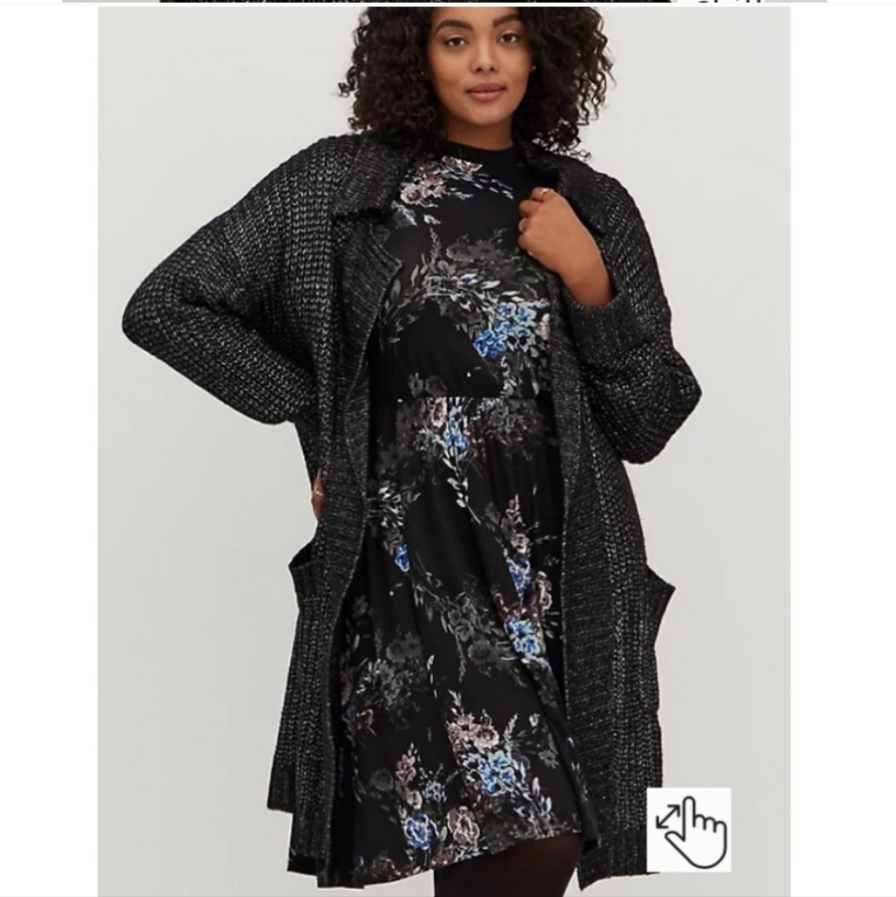 Torrid Black and Gray Women's Cardigan